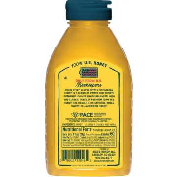 Local Hive Clover Raw Unfiltered Honey – 16 oz, 100% Pure US Honey, Sourced from American Bees and...