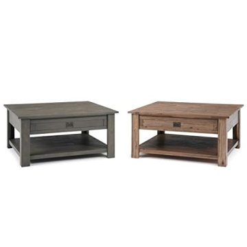 SIMPLIHOME Monroe 38" Rustic Coffee Table in Acacia Wood