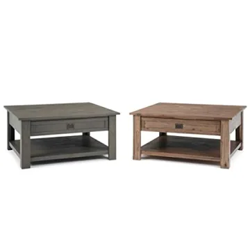 SIMPLIHOME Monroe 38" Rustic Coffee Table in Acacia Wood