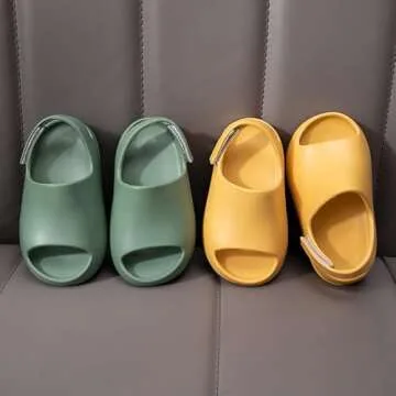 Toddler Little Kids Slides Sandals, Kid Summer Slip On Slides Sandals,Slippers with Strap Anti-slip ...