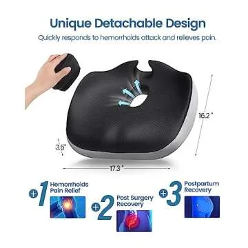 Multifunctional Ergonomic Seat Cushion for Pain Relief
