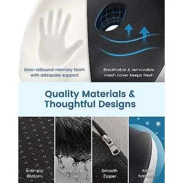 Multifunctional Ergonomic Seat Cushion for Pain Relief