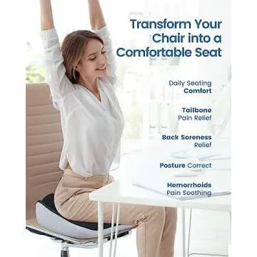 Multifunctional Ergonomic Seat Cushion for Pain Relief