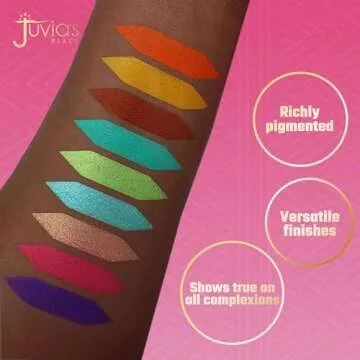 Juvia's Place Palette The Zulu - Turquoise, Red, Purple, Shades of 9, Colorful, Vivid, Vibrant Palet...