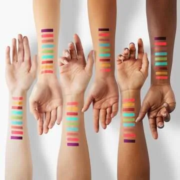 Juvia's Place Palette The Zulu - Turquoise, Red, Purple, Shades of 9, Colorful, Vivid, Vibrant Palette, Pigmented Makeup Palette Color & Shine