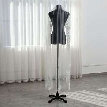 Elegant Unsutuo Lace Bride Wedding Veil for Your Big Day