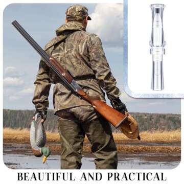 WinnerWhy 4 Pieces Duck Calls for Hunting Mallard Realistic Sounding Duck Call Decoys Whistle Game Outdoor Voice Loud Sound Call Hunting