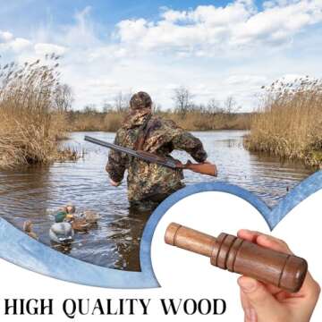 WinnerWhy 4 Pieces Duck Calls for Hunting Mallard Realistic Sounding Duck Call Decoys Whistle Game Outdoor Voice Loud Sound Call Hunting