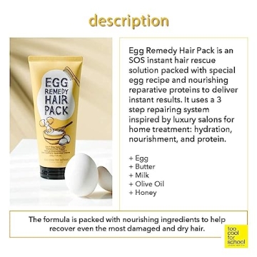 Too Cool For School Egg Remedy Hair Pack for Healthy Hair