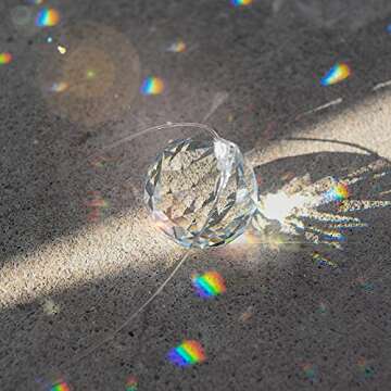 MerryNine 30mm/1.18" 15 Pack Crystal Ball Prism Sun Shine Catcher Rainbow Pendants Maker, Hanging Crystals Prisms for Windows, for Feng Shui, for Gift (Clear)