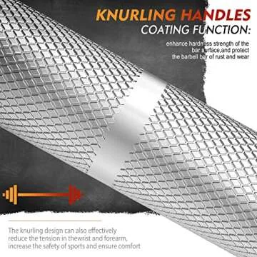 Olympic Barbell Bar 7 Feet Weight Bar, 20kg Men’s Solid Iron Weighted Workout Barbell Weight Straight Weightlifting Technique Bar for Home Fitness Exercise Equipment, Rated 700lbs for Weightlifting