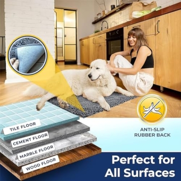 Super Absorbent Muddy Mat Non-Slip Quick Dry Microfiber Rug