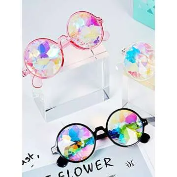 Frienda Rave Kaleidoscope Glasses 3 Pairs for Festivals