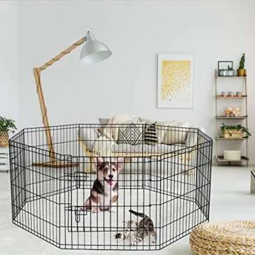 Artmeer Foldable Pet Playpen for Small Animals Indoor Outdoor