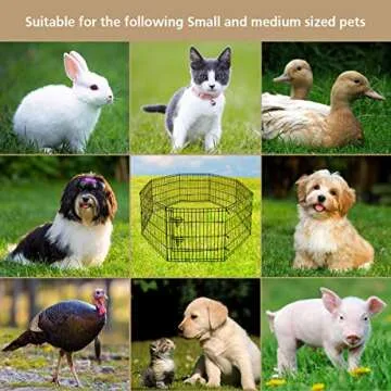Artmeer Foldable Pet Playpen for Small Animals Indoor Outdoor