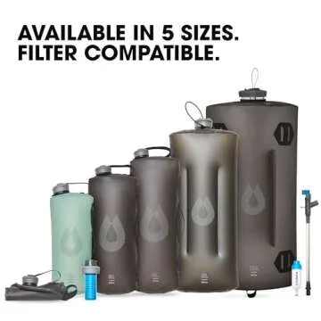 Collapsible Camping Water Storage (2L, 3L, 4L, 6L, 10L) - BPA & PVC Free, Hydration Reservoir Bag, Leak Proof