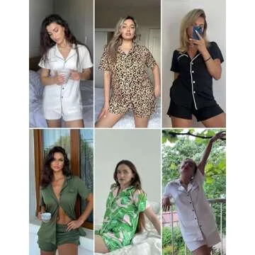Ekouaer Short Sleeve Pajamas Set for Women - Soft and Stylish