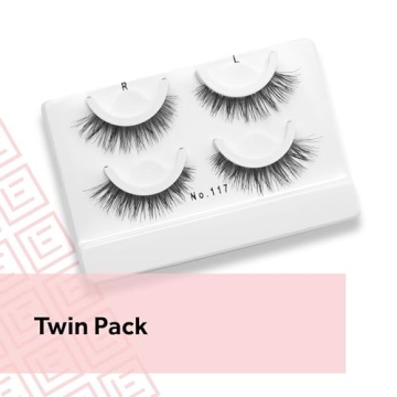 Eylure No. 117 Pre-Glued Wispy Eyelashes for Glam Makeup