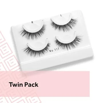 Eylure No. 117 Pre-Glued Wispy Eyelashes for Glam Makeup