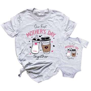 Matching Mother and Baby Shirts for First Mother's Day