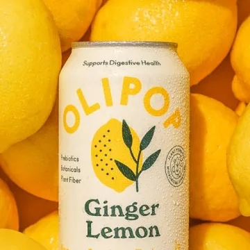 OLIPOP Ginger Lemon Soda - Refreshing and Healthy Sparkling Drink