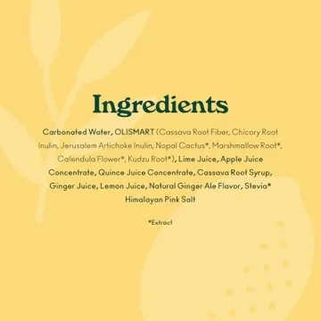 OLIPOP Ginger Lemon Soda - Refreshing and Healthy Sparkling Drink