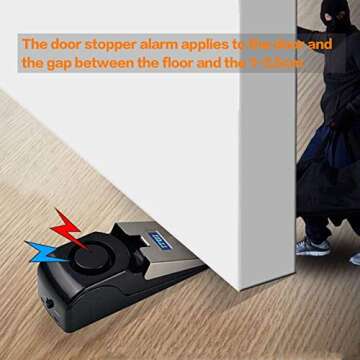 ZZRUI Portable Door Stop Alarm & Upgrade Portable Door Lock Add Extra Door Security Safetyfor Travel...