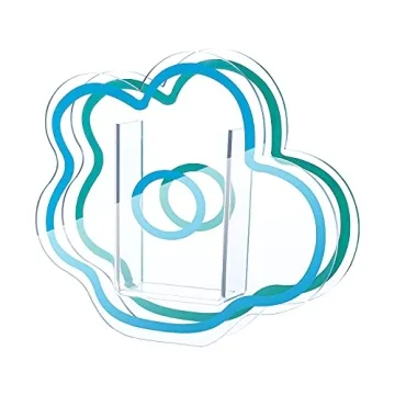 Cloud-Shaped Blue Acrylic Flower Vase - Stylish Storage & Decor