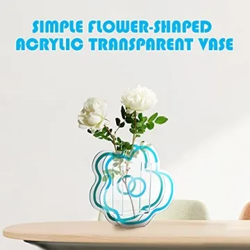Blue Acrylic Cloud Vase for Elegant Decor and Organization
