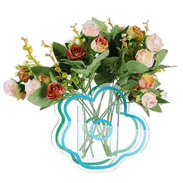 Blue Acrylic Cloud Vase for Elegant Decor and Organization