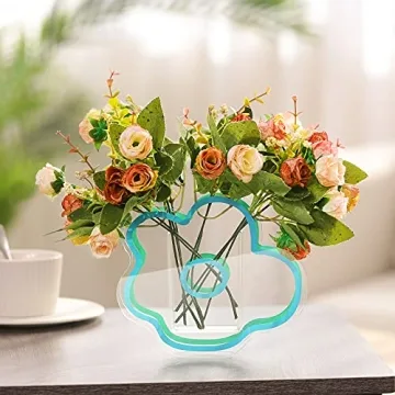 Blue Acrylic Cloud Vase for Elegant Decor and Organization