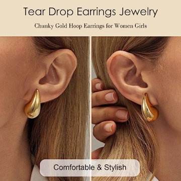 Gold Teardrop Earrings for Stylish Comfort and Elegance