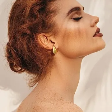 Gold Teardrop Earrings for Stylish Comfort and Elegance
