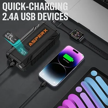 ASPERX 2000A Car Jump Starter for Gas and Diesel Engines