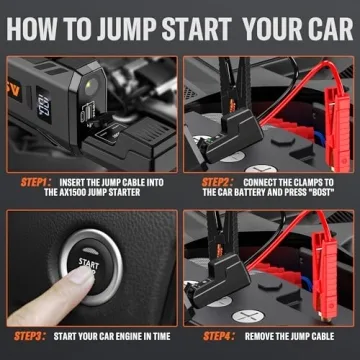 ASPERX 2000A Car Jump Starter for Gas and Diesel Engines