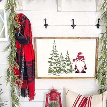 RINOLY Christmas Stencils for DIY Crafts and Decorations