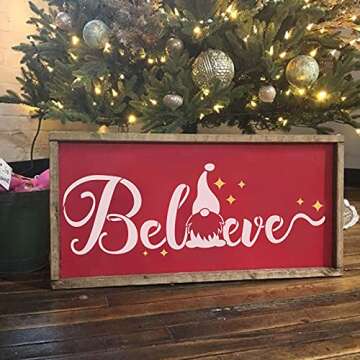 RINOLY Christmas Stencils for DIY Crafts and Decorations