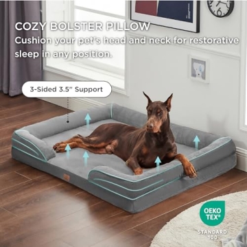 Comfortable Bedsure Orthopedic Dog Bed for Large Dogs