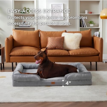 Comfortable Bedsure Orthopedic Dog Bed for Large Dogs