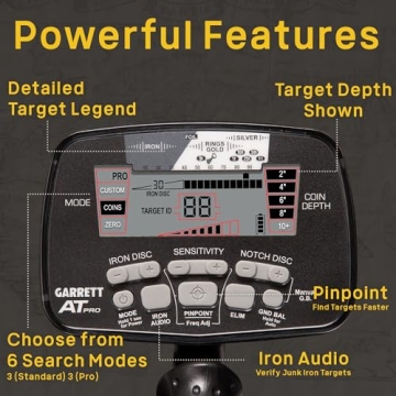 Garrett AT PRO Waterproof Metal Detector for Treasure Hunting
