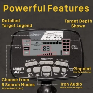 Garrett AT PRO Waterproof Metal Detector for Treasure Hunting