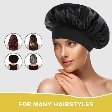 2Pcs Satin Bonnet for Sleeping by SELALU for Hair Care