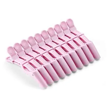 10pcs/set Multicolor Croc Clips Transparent Plastic Hairdresser Clips Hair Styling Sectioning Barret...