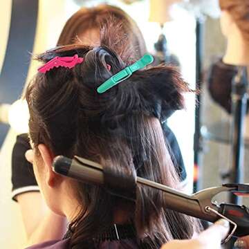 10pcs/set Multicolor Croc Clips Transparent Plastic Hairdresser Clips Hair Styling Sectioning Barrettes Professional Non Slip Alligator Clips Salon DIY Accessories Hairpins (10pcs-Light Pink)