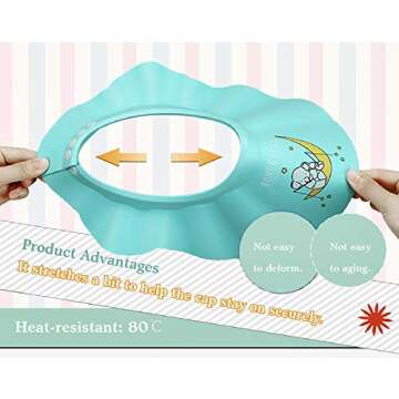 BONPEIPEI Baby Shower Cap for Infants and Toddlers