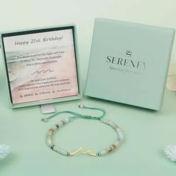 Beautiful 21st Birthday Gifts for Her Beach Wave Bracelet