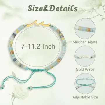 Beautiful 21st Birthday Gifts for Her Beach Wave Bracelet