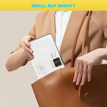 PURSHE Mini Bluetooth Projector - Full HD 1080P Portable