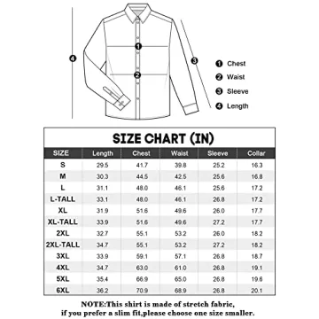 Wrinkle-Free Long Sleeve Dress Shirt for Men