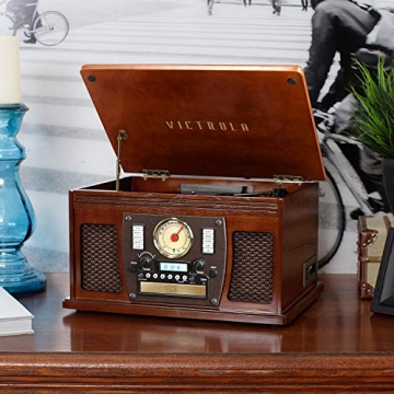 Victrola 8-in-1 Bluetooth Record Player for Any Music Lover